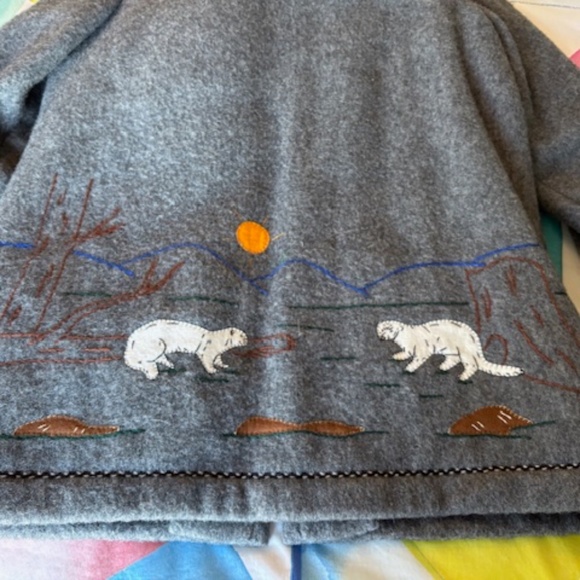 JAMES BAY authentic vintage sz 16 (XL) Women's inuit wool parka gray - Picture 11 of 16